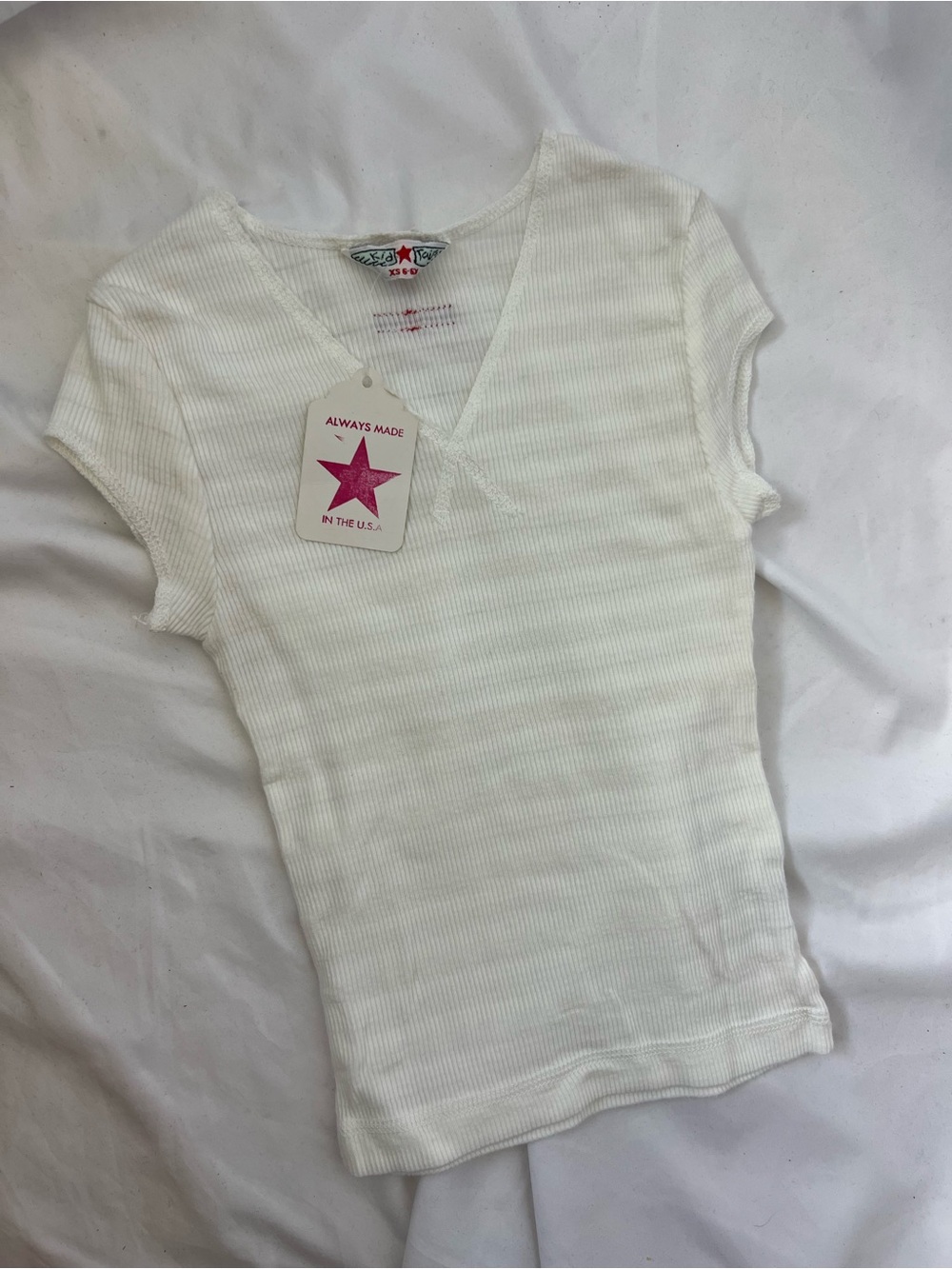 NWT Girls HARD TAIL Cream* Striped Cap Short Sleeve Tee
